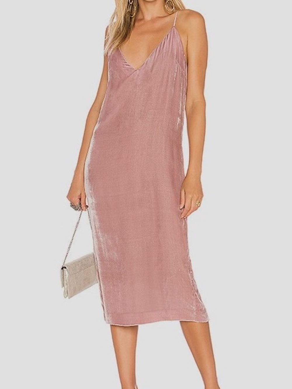 Mara Hoffman Georgia Slip Dress in Mauve, Size Medium